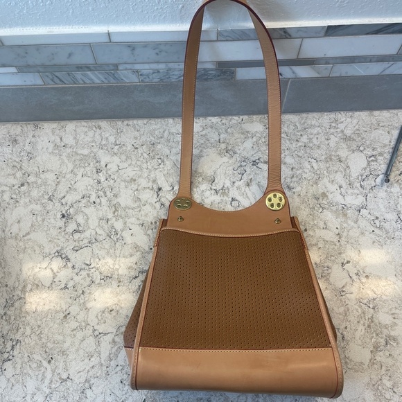 Vintage Dooney & Bourke Brown push lock  Shoulder Bag - Picture 7 of 14